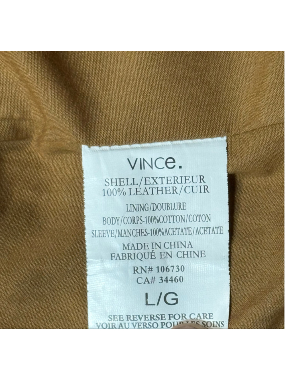 Women's Vince Scuba Brown Leather Asymmetrical Zip Jacket L - Picture 15 of 15